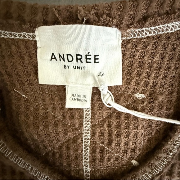 NWT Andree by Unit Waffle knit casual pullover long sleeve Sweater SOFT size 2x - Picture 13 of 16